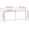 vidaXL Couchtisch Braun Eichen-Optik 90x50x41,5 cm Holzwerkstoff