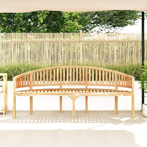 vidaXL Bananenbank 200 cm Massivholz Teak