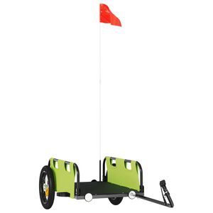 vidaXL Fahrradanh&auml;nger Gr&uuml;n Oxford-Gewebe und Eisen