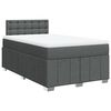 vidaXL Boxspringbett mit Matratze Dunkelgrau 120x190 cm Stoff