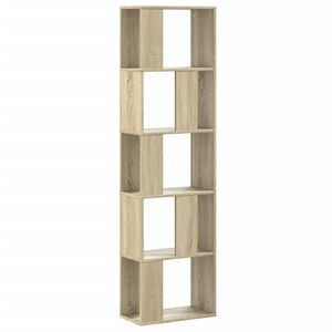 vidaXL B&uuml;cherregal 5 B&ouml;den Sonoma-Eiche 45x23,5x162,5 cm Holzwerkstoff