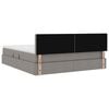 vidaXL Aufbewahrungsbett mit Matratze Taupe 180 x 200 cm Holzwerkstoff