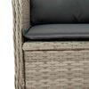vidaXL Gartenbank 2 pcs Hellgrau Poly-Rattan