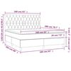 vidaXL Boxspringbett mit Matratze Dunkelgrau 160x200 cm Stoff
