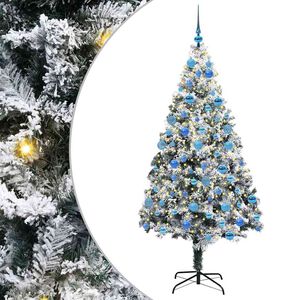 vidaXL K&uuml;nstlicher Weihnachtsbaum mit 300 LEDs mit St&auml;nder Wei&szlig; 180 cm