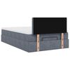vidaXL Ottoman-Bett mit Matratze Dunkelgrau 120x200 cm Samt