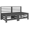 vidaXL 4-tlg. Garten-Lounge-Set Grau Massivholz Kiefer