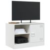 vidaXL TV-Schrank Wei&szlig; 67x39x44 cm Stahl