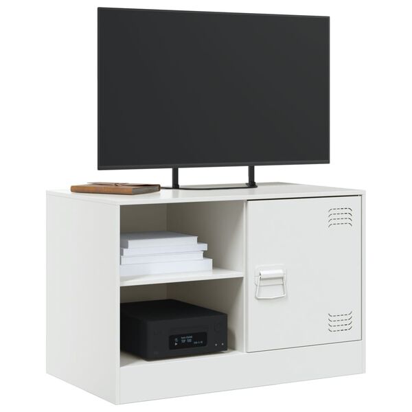vidaXL TV-Schrank Wei&szlig; 67x39x44 cm Stahl