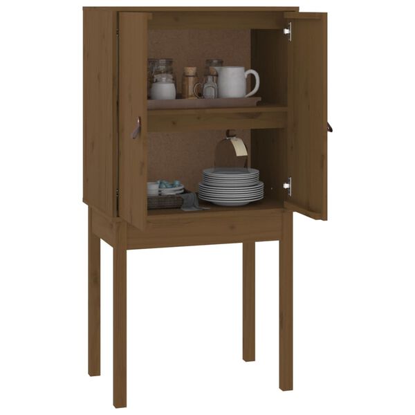 vidaXL Highboard Honigbraun 60x40x120 cm Massivholz Kiefer