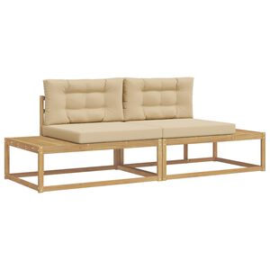 vidaXL Outdoor-Sofagarnitur Wei&szlig; 230,5 x 83 x 73 cm Polyester