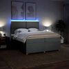 vidaXL Boxspringbett mit Matratze Hellgrau 200x200 cm Stoff