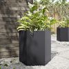vidaXL Garten-Pflanzgef&auml;&szlig;e 2 St&uuml;ck Schwarz Sechseckig 46x40x45 Stahl
