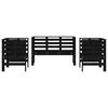 vidaXL 3-tlg. Garten-Lounge-Set Schwarz Massivholz Kiefer