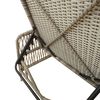 vidaXL Sonnenliege mit Kissen Hellgrau 157 x 55 x 92cm Poly-Rattan