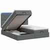 vidaXL Ottoman-Bett mit Matratze und LED Dunkelgrau 160 x 200 cm Stoff