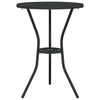 vidaXL Garten Bistro Set 3 pcs Schwarz Aluminium