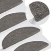 vidaXL Stufenmatten Selbstklebend 20 Stk. Grau 56x17x3 cm