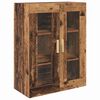 vidaXL Highboard Altholz 69,5 x 34 x 180 cm Engineered Wood und Glas