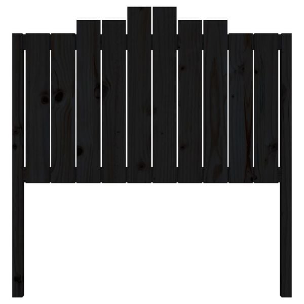 vidaXL Kopfteil Schwarz 106x4x110 cm Massivholz Kiefer