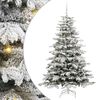 vidaXL K&uuml;nstlicher klappbarer Weihnachtsbaum Wei&szlig; 180 cm PE und PVC