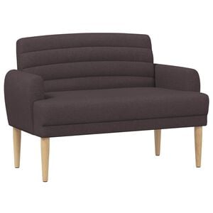 vidaXL Zweisitzer mit Knopfheftung Dunkelbraun 116 x 67 x 80 cm Stoff