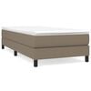 vidaXL Boxspringbett mit Matratze Taupe 80x200 cm Stoff