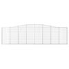 vidaXL Gabionen mit Hochbogen 10Stk. 400x30x100/120cm Verzinktes Eisen