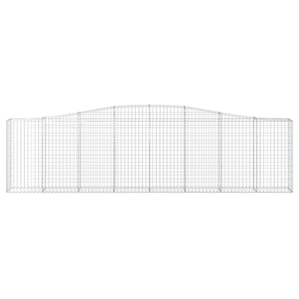 vidaXL Gabionen mit Hochbogen 10Stk. 400x30x100/120cm Verzinktes Eisen