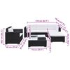 vidaXL 6-tlg. Garten-Lounge-Set mit Auflagen Poly Rattan Schwarz