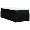 vidaXL Boxspringbett mit Matratze Schwarz 100x200 cm Stoff