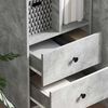 vidaXL Highboard mit Schubladen Beton Grau 45,5 x 34 x 127 cm