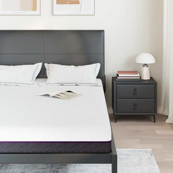 vidaXL Matratze Wei&szlig; und Grau 140 x 190 cm Jacquard-Stoff