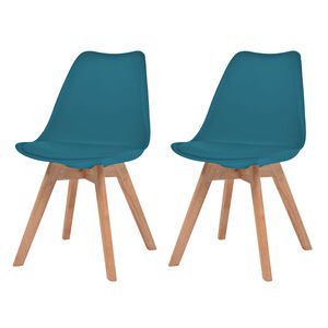 vidaXL Esszimmerst&uuml;hle 2 Stk. T&uuml;rkis Kunststoff