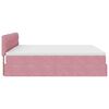 vidaXL Ottoman-Bett mit Matratze Rosa 200x200 cm Samt