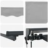 vidaXL Einziehbare Markise Hellgrau 300 x 250 cm Aluminium und Stoff