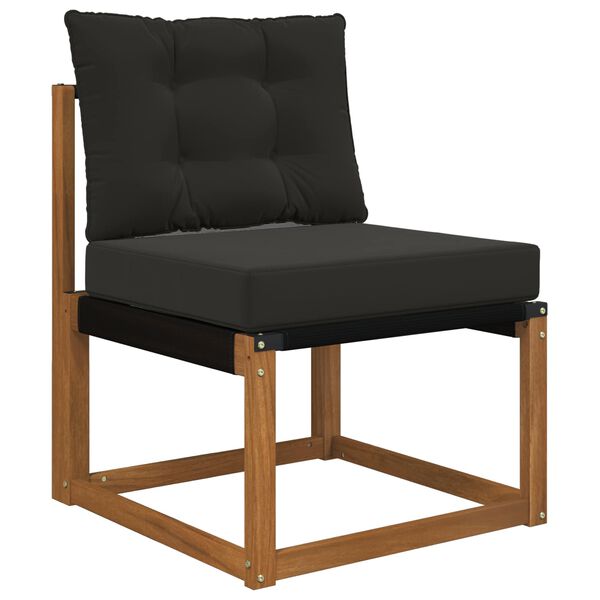 vidaXL Sofakissen f&uuml;r drau&szlig;en 2 pcs Schwarz Polyester