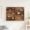 vidaXL Vitrine mit Regal Altholz 100 x 8,5 x 75 cm Holzwerkstoff