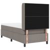vidaXL Boxspringbett mit Matratze mit Kopfteil Taupe 190 x 90 cm Stoff