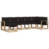vidaXL Outdoor-Sofagarnitur mit Kissen 7 pcs Wei&szlig; und Schwarz