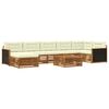 vidaXL Outdoor-Sofagarnitur 8 stk. Natur und Creme