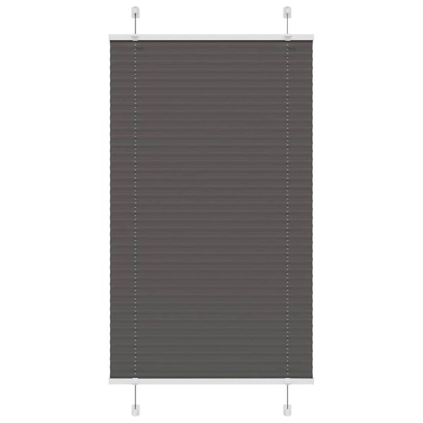 vidaXL Plissee Schwarz 80x100 cm Stoffbreite 79,4 cm Polyester