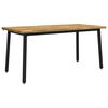 vidaXL Live Edge Esstisch 160 x 70 x 75 cm Massivholz Akazie Wei&szlig;