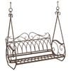 vidaXL Schaukelbank Stahl 112 x 60 x 126,5 cm Antikbraun