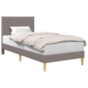 vidaXL Bettrahmen mit Kopfteil Taupe 80 x 200 cm Stoff