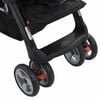 vidaXL Tandem-Kinderwagen Stahl Rosa und Schwarz