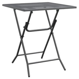 vidaXL Gartentisch 60x60x72 cm Streckmetall Anthrazit
