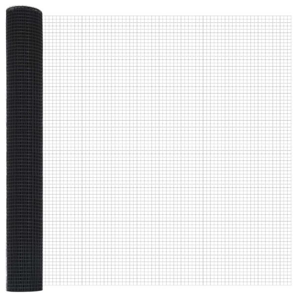 vidaXL Geschweißter Drahtzaun Grau 1,2 x 25 m Stahl