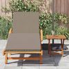 vidaXL Sonnenliege mit Kissen Taupe 200 x 67 x 84cm Massivholz Akazie