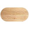 vidaXL Tischplatte 100x50x2 cm Massivholz Eiche Oval